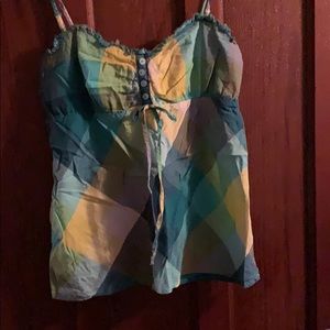 Aeropostale Multicolor Plaid Tank Top